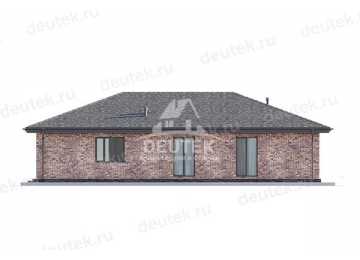 Проект узкого одноэтажного дома с площадью до 200 кв.м. - LK-235