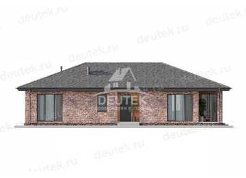 Проект узкого одноэтажного дома с площадью до 200 кв.м. - LK-235