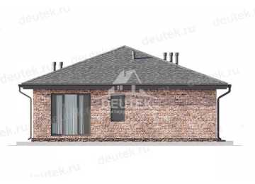 Проект узкого одноэтажного дома с площадью до 200 кв.м. - LK-235
