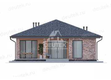 Проект узкого одноэтажного дома с площадью до 200 кв.м. - LK-235