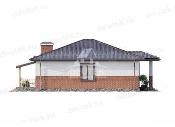 Проект узкого одноэтажного дома из керамических блоков - LK-236