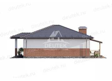 Проект узкого одноэтажного дома из керамических блоков - LK-236