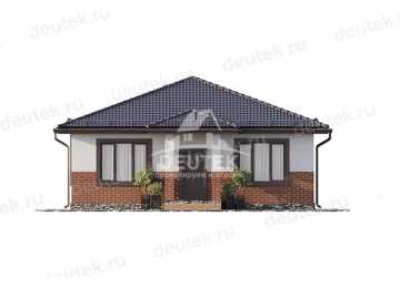 Проект узкого одноэтажного дома из керамических блоков - LK-236