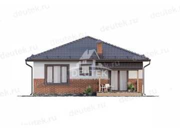 Проект узкого одноэтажного дома из керамических блоков - LK-236