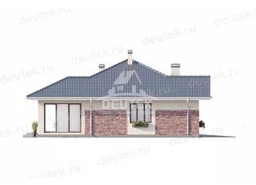 Проект одноэтажного дома из газобетонных блоков с гаражом - LK-238