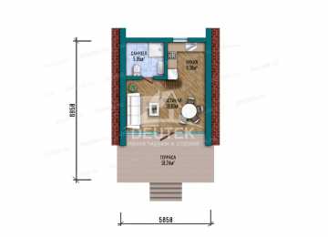 Проект современного шале для отдыха - LK-241