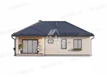 Проект одноэтажного дома с двумя спальнями - LK-242