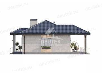 Проект одноэтажного дома с двумя спальнями - LK-242