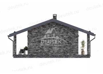 Проект одноэтажного дома отдыха с парной - LK-243