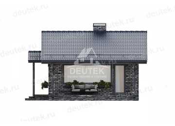 Проект одноэтажного дома отдыха с парной - LK-243
