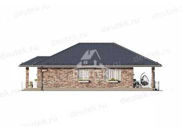 Проект узкого одноэтажного дома с размерами 11 м на 18 м - LK-245