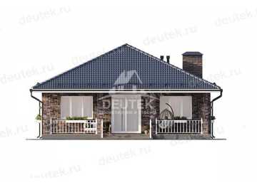 Проект узкого одноэтажного дома с размерами 11 м на 18 м - LK-245