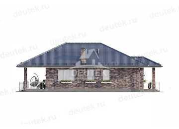 Проект узкого одноэтажного дома с размерами 11 м на 18 м - LK-245