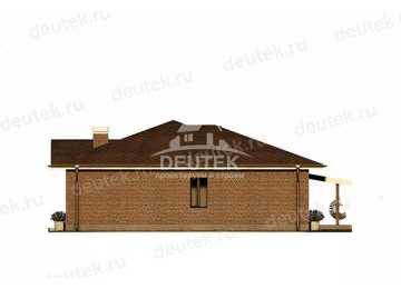 Проект квадратного одноэтажного дома с тремя спальнями - LK-246