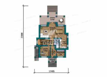 Проект узкого трёхэтажного дома с цокольным этажом - LK-248
