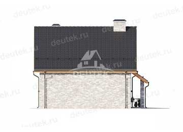 Проект жилого двухэтажного дома с одноместным гаражом - LK-250