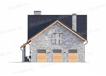 Проект жилого двухэтажного дома с одноместным гаражом - LK-250