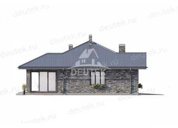 Проект жилого одноэтажного дома с гаражом и верандой - LK-251