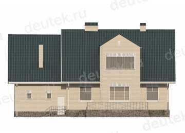 Проект трехэтажного дома из газобетона в европейском стиле с цоколем и мансардой KVR-9