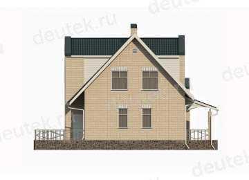 Проект трехэтажного дома из газобетона в европейском стиле с цоколем и мансардой KVR-9