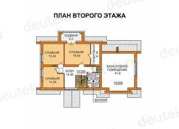 Проект трехэтажного дома из газобетона в европейском стиле с цоколем и мансардой KVR-9