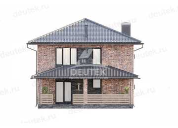 Проект узкого двухэтажного дома с тремя спальнями - LK-253