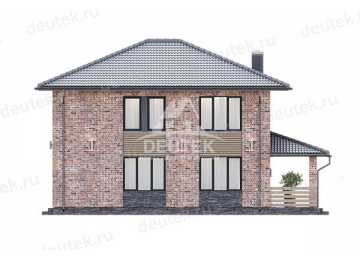 Проект узкого двухэтажного дома с тремя спальнями - LK-253