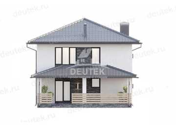 Проект жилого двухэтажного дома с размерами 9 м на 13 м - LK-256