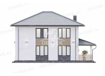 Проект жилого двухэтажного дома с размерами 9 м на 13 м - LK-256