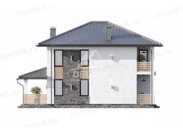 Проект жилого двухэтажного дома с размерами 9 м на 13 м - LK-256