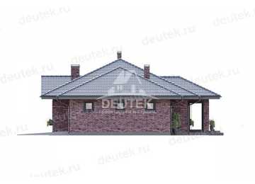 Проект жилого одноэтажного дома с одноместным гаражом - LK-257