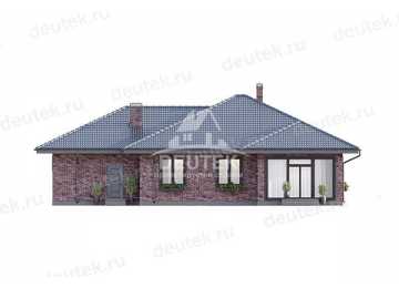 Проект жилого одноэтажного дома с одноместным гаражом - LK-257