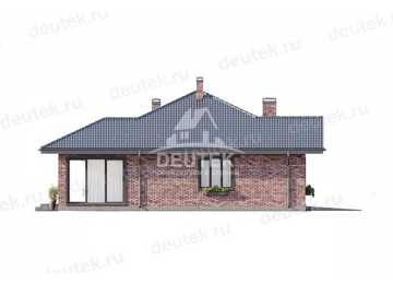 Проект жилого одноэтажного дома с одноместным гаражом - LK-257