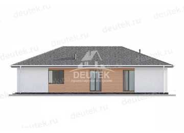 Проект узкого одноэтажного дома с тремя спальнями - LK-258