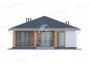 Проект узкого одноэтажного дома с тремя спальнями - LK-258