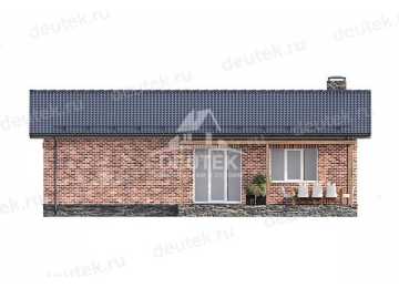Проект квадратного одноэтажного дома с площадью до 150 кв м - LK-259