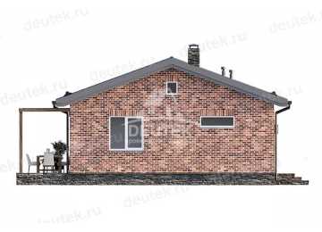 Проект квадратного одноэтажного дома с площадью до 150 кв м - LK-259