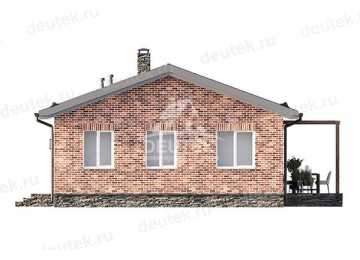 Проект квадратного одноэтажного дома с площадью до 150 кв м - LK-259