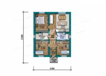 Проект жилого одноэтажного дома из газобетонных блоков - LK-261