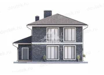 Проект жилого двухэтажного дома в европейском стиле с одноместным гаражом - LK-266