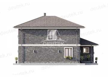 Проект жилого двухэтажного дома в европейском стиле с одноместным гаражом - LK-266