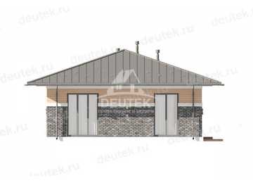 Проект квадратного одноэтажного дома с площадью до 150 кв м - LK-267