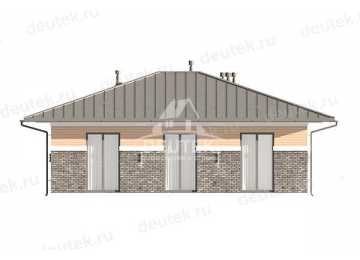 Проект квадратного одноэтажного дома с площадью до 150 кв м - LK-267