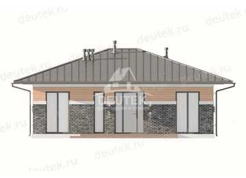 Проект квадратного одноэтажного дома с площадью до 150 кв м - LK-267