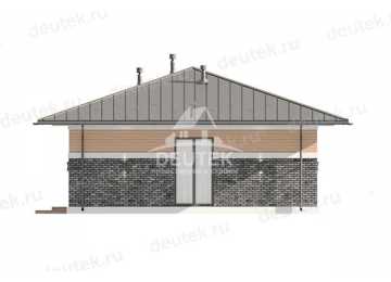 Проект квадратного одноэтажного дома с площадью до 150 кв м - LK-267
