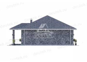 Проект жилого одноэтажного дома с размерами 10 м на 12 м - LK-269