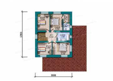 Проект жилого двухэтажного дома с одноместным гаражом - LK-271