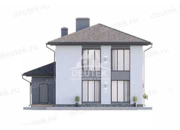 Проект жилого двухэтажного дома с одноместным гаражом - LK-271