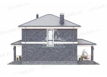 Проект узкого двухэтажного дома с размерами 10 м на 17 м - LK-272