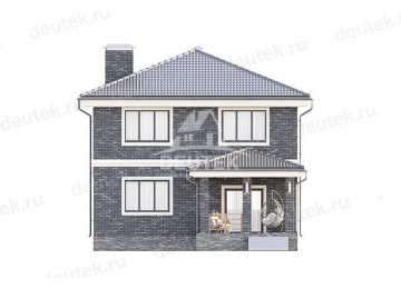 Проект узкого двухэтажного дома с размерами 10 м на 17 м - LK-272